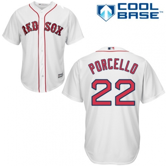 Men's Majestic Boston Red Sox #22 Rick Porcello Replica White Home Cool Base MLB Jersey Men's Majestic Boston Red Sox #22 Rick Porcello Replica White Home Cool Base MLB Jersey