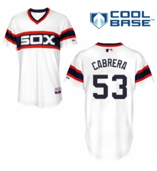 Men's Majestic Chicago White Sox #53 Melky Cabrera Replica White 2013 Alternate Home Cool Base MLB Jersey