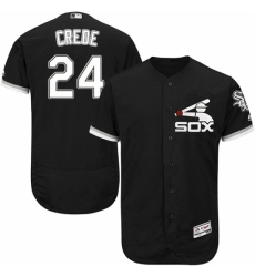 Men's Majestic Chicago White Sox #24 Joe Crede Authentic Black Alternate Home Cool Base MLB Jersey