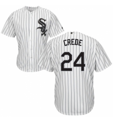 Men's Majestic Chicago White Sox #24 Joe Crede Replica White Home Cool Base MLB Jersey