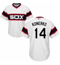 Youth Majestic Chicago White Sox #14 Paul Konerko Replica White 2013 Alternate Home Cool Base MLB Jersey