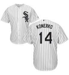 Youth Majestic Chicago White Sox #14 Paul Konerko Replica White Home Cool Base MLB Jersey