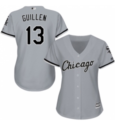 Women's Majestic Chicago White Sox #13 Ozzie Guillen Authentic Grey Road Cool Base MLB Jersey
