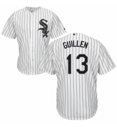 Youth Majestic Chicago White Sox #13 Ozzie Guillen Replica White Home Cool Base MLB Jersey
