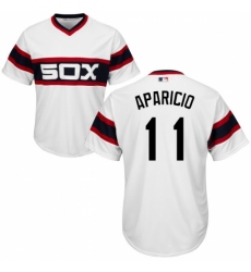 Youth Majestic Chicago White Sox #11 Luis Aparicio Replica White 2013 Alternate Home Cool Base MLB Jersey