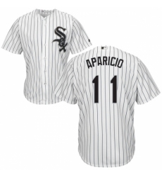 Youth Majestic Chicago White Sox #11 Luis Aparicio Replica White Home Cool Base MLB Jersey
