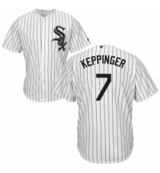 Men's Majestic Chicago White Sox #7 Jeff Keppinger Replica White Home Cool Base MLB Jersey