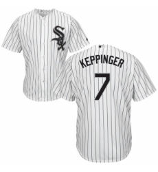 Youth Majestic Chicago White Sox #7 Jeff Keppinger Replica White Home Cool Base MLB Jersey