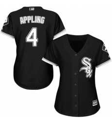 Women's Majestic Chicago White Sox #4 Luke Appling Replica Black Alternate Home Cool Base MLB Jersey
