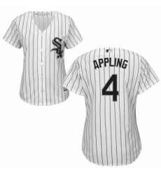 Women's Majestic Chicago White Sox #4 Luke Appling Replica White Home Cool Base MLB Jersey