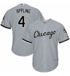Youth Majestic Chicago White Sox #4 Luke Appling Replica Grey Road Cool Base MLB Jersey