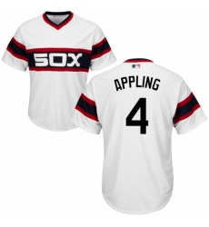 Youth Majestic Chicago White Sox #4 Luke Appling Replica White 2013 Alternate Home Cool Base MLB Jersey