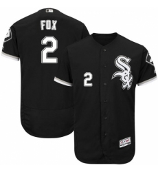 Men's Majestic Chicago White Sox #2 Nellie Fox Black Flexbase Authentic Collection MLB Jersey