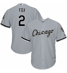 Youth Majestic Chicago White Sox #2 Nellie Fox Replica Grey Road Cool Base MLB Jersey