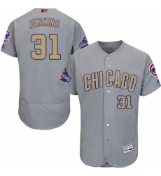 Men's Majestic Chicago Cubs #31 Fergie Jenkins Authentic Gray 2017 Gold Champion Flex Base MLB Jersey