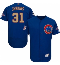 Men's Majestic Chicago Cubs #31 Fergie Jenkins Authentic Royal Blue 2017 Gold Champion Flex Base MLB Jersey