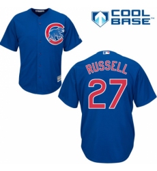 Men's Majestic Chicago Cubs #27 Addison Russell Replica Royal Blue Alternate Cool Base MLB Jersey