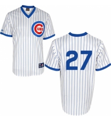 Men's Majestic Chicago Cubs #27 Addison Russell Replica White 1988 Turn Back The Clock Cool Base MLB Jersey