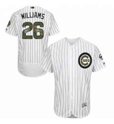 Men's Majestic Chicago Cubs #26 Billy Williams Authentic White 2016 Memorial Day Fashion Flex Base MLB Jersey