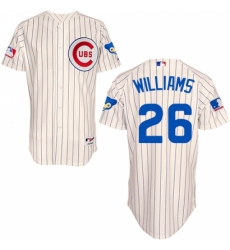 Men's Majestic Chicago Cubs #26 Billy Williams Replica Cream 1969 Turn Back The Clock MLB Jersey