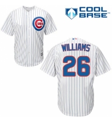 Men's Majestic Chicago Cubs #26 Billy Williams Replica White Home Cool Base MLB Jersey