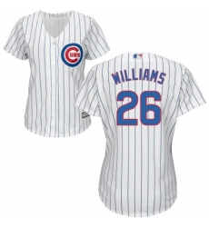 Women's Majestic Chicago Cubs #26 Billy Williams Replica White Home Cool Base MLB Jersey