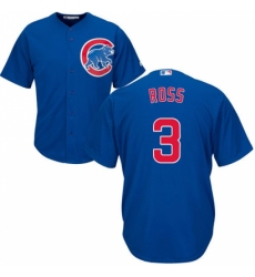 Youth Majestic Chicago Cubs #3 David Ross Replica Royal Blue Alternate Cool Base MLB Jersey