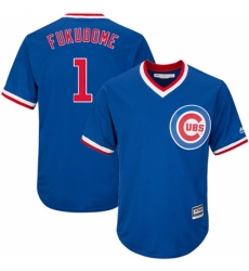 Youth Majestic Chicago Cubs #1 Kosuke Fukudome Replica Royal Blue Cooperstown Cool Base MLB Jersey