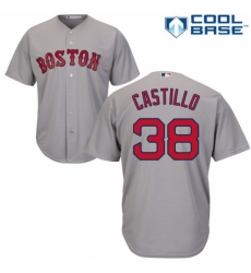 Men's Majestic Boston Red Sox #38 Rusney Castillo Replica Grey Road Cool Base MLB Jersey Men's Majestic Boston Red Sox #38 Rusney Castillo Replica Grey Road Cool Base MLB Jersey