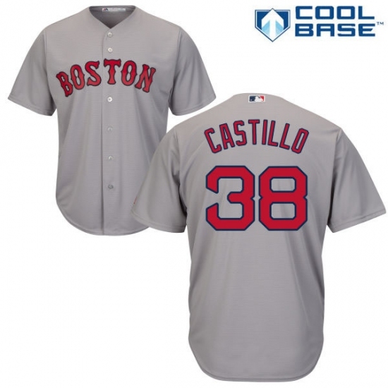 Men's Majestic Boston Red Sox #38 Rusney Castillo Replica Grey Road Cool Base MLB Jersey Men's Majestic Boston Red Sox #38 Rusney Castillo Replica Grey Road Cool Base MLB Jersey
