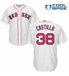 Men's Majestic Boston Red Sox #38 Rusney Castillo Replica White Home Cool Base MLB Jersey Men's Majestic Boston Red Sox #38 Rusney Castillo Replica White Home Cool Base MLB Jersey