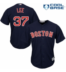 Men's Majestic Boston Red Sox #37 Bill Lee Replica Navy Blue Alternate Road Cool Base MLB Jersey Men's Majestic Boston Red Sox #37 Bill Lee Replica Navy Blue Alternate Road Cool Base MLB Jersey