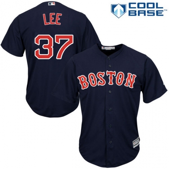 Men's Majestic Boston Red Sox #37 Bill Lee Replica Navy Blue Alternate Road Cool Base MLB Jersey Men's Majestic Boston Red Sox #37 Bill Lee Replica Navy Blue Alternate Road Cool Base MLB Jersey
