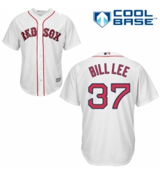Men's Majestic Boston Red Sox #37 Bill Lee Replica White Home Cool Base MLB Jersey