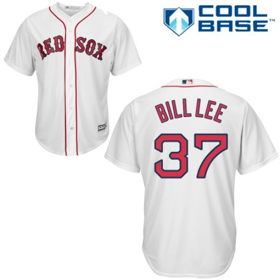 Men's Majestic Boston Red Sox #37 Bill Lee Replica White Home Cool Base MLB Jersey Men's Majestic Boston Red Sox #37 Bill Lee Replica White Home Cool Base MLB Jersey