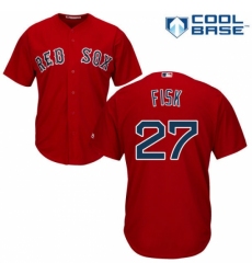 Men's Majestic Boston Red Sox #27 Carlton Fisk Replica Red Alternate Home Cool Base MLB Jersey Men's Majestic Boston Red Sox #27 Carlton Fisk Replica Red Alternate Home Cool Base MLB Jersey