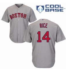 Men's Majestic Boston Red Sox #14 Jim Rice Replica Grey Road Cool Base MLB Jersey