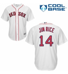 Men's Majestic Boston Red Sox #14 Jim Rice Replica White Home Cool Base MLB Jersey