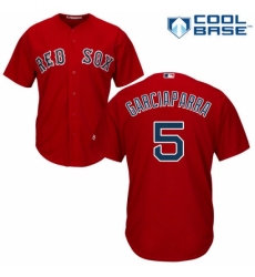 Men's Majestic Boston Red Sox #5 Nomar Garciaparra Replica Red Alternate Home Cool Base MLB Jersey