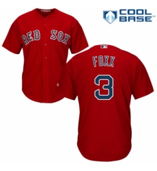Men's Majestic Boston Red Sox #3 Jimmie Foxx Replica Red Alternate Home Cool Base MLB Jersey