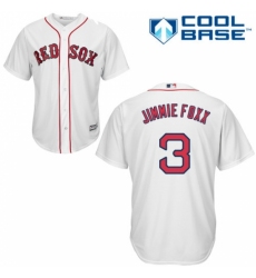 Men's Majestic Boston Red Sox #3 Jimmie Foxx Replica White Home Cool Base MLB Jersey