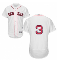 Men's Majestic Boston Red Sox #3 Babe Ruth White Flexbase Authentic Collection MLB Jersey