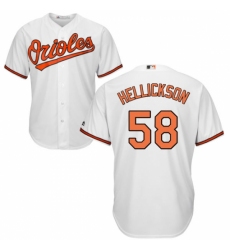 Men's Majestic Baltimore Orioles #58 Jeremy Hellickson Replica White Home Cool Base MLB Jersey