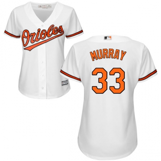 Women's Majestic Baltimore Orioles #33 Eddie Murray Replica White Home Cool Base MLB Jersey Women's Majestic Baltimore Orioles #33 Eddie Murray Replica White Home Cool Base MLB Jersey