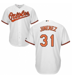 Men's Majestic Baltimore Orioles #31 Ubaldo Jimenez Replica White Home Cool Base MLB Jersey