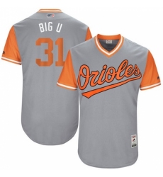 Men's Majestic Baltimore Orioles #31 Ubaldo Jimenez 