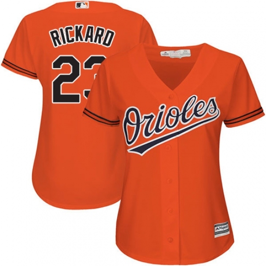 Women's Majestic Baltimore Orioles #23 Joey Rickard Replica Orange Alternate Cool Base MLB Jersey Women's Majestic Baltimore Orioles #23 Joey Rickard Replica Orange Alternate Cool Base MLB Jersey