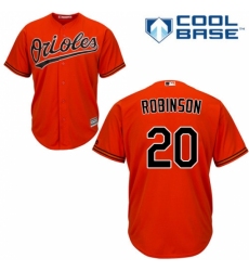 Men's Majestic Baltimore Orioles #20 Frank Robinson Replica Orange Alternate Cool Base MLB Jersey