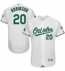 Men's Majestic Baltimore Orioles #20 Frank Robinson White Celtic Flexbase Authentic Collection MLB Jersey