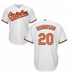 Youth Majestic Baltimore Orioles #20 Frank Robinson Replica White Home Cool Base MLB Jersey